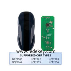 KEYDIY C29AX71 Smart Key Titanium Gray Color Without Buttons， with KEYDIY 13# Remote Chip Reading Adapter