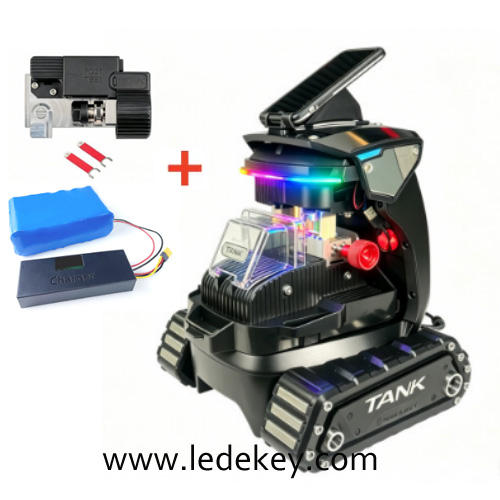 2026 New Arrived Automatic 2M2 CNC Tank 2 pro Key Copy Cutting Machine，With Battery ,With FO21 Clamp