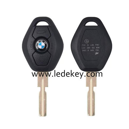 BMW 3 button blank key with 4 track blade