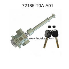 72185-T0A-A01,72185T0AA01 Front Left Driver Side Door Lock Cylinder for Honda 2012-2016 CRV