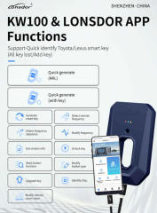 Lonsdor KW100 for Toyota/Lexus Smart Key Generation Support-Quick identify When All Keys Lost & Adding Keys