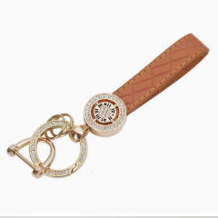 Rhinestone-encrusted Roman numeral keychain