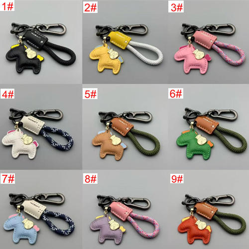 Hand-woven cord keychain， genuine leather lanyard keychain (pls choose model)