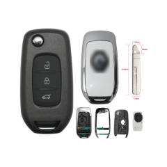 For Re-nault 3 button flip remote key shell (Please choose the key blade model)