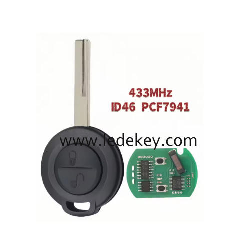 For Mitsubishi remote key 433MHz ID46-PCF7941 chip For Mitsubishi Colt 2002-2012 Cabriolet 2006-2008