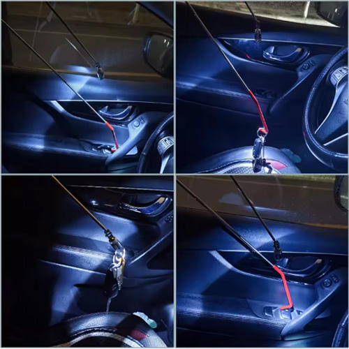 #A ： Car Door Tool Kit ，Air Wedge Pump Emergency， Car Open Unlock Tool， Auto Window Door Open Fixing Gripper Tools ，Long Reach Grabber Hooking Key Lost Hand Tools With Carrying Bag
