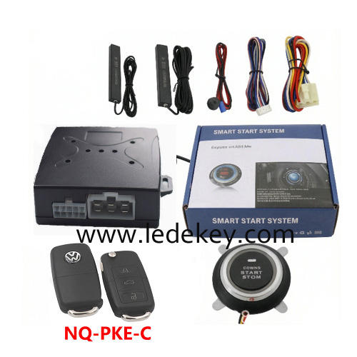 Universal Car Alarm NQ-PKE-C，auto start stop keyless entry system engine start alarm system ,PKE Smart Sensor Mobile Phone Bluetooth Car Control Anti-theft