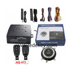 Universal Car Alarm NQ-K77，auto start stop keyless entry system engine start alarm system ,PKE Smart Sensor Mobile Phone Bluetooth Car Control Anti-theft