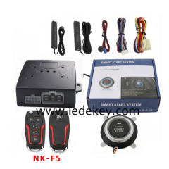 Universal Car Alarm NQ-F5，auto start stop keyless entry system engine start alarm system ,PKE Smart Sensor Mobile Phone Bluetooth Car Control Anti-theft