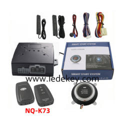 Universal Car Alarm NQ-K73，auto start stop keyless entry system engine start alarm system ,PKE Smart Sensor Mobile Phone Bluetooth Car Control Anti-theft