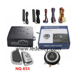 Universal Car Alarm NQ-K53，auto start stop keyless entry system engine start alarm system ,PKE Smart Sensor Mobile Phone Bluetooth Car Control Anti-theft