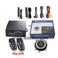 Universal Car Alarm NQ-K49，auto start stop keyless entry system engine start alarm system ,PKE Smart Sensor Mobile Phone Bluetooth Car Control Anti-theft