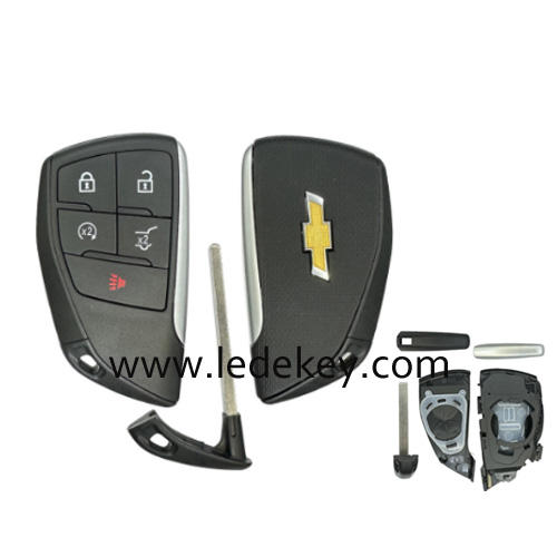 For Chevrolet 5 button remote key shell with logo