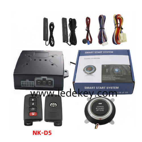 Universal Car Alarm NQ-D5，auto start stop keyless entry system engine start alarm system ,PKE Smart Sensor Mobile Phone Bluetooth Car Control Anti-theft