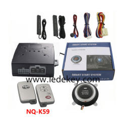 Universal Car Alarm NQ-K59，auto start stop keyless entry system engine start alarm system ,PKE Smart Sensor Mobile Phone Bluetooth Car Control Anti-theft