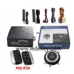 Universal Car Alarm NQ-K56，auto start stop keyless entry system engine start alarm system ,PKE Smart Sensor Mobile Phone Bluetooth Car Control Anti-theft