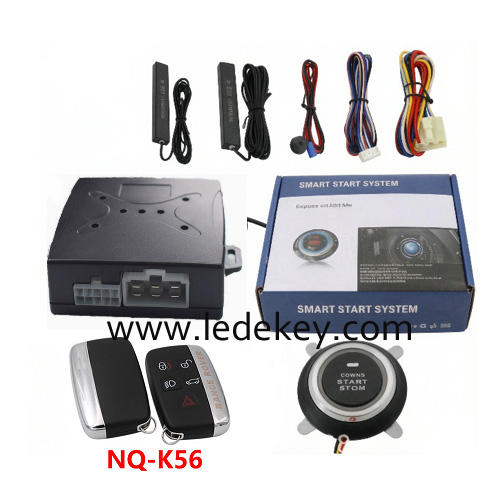 Universal Car Alarm NQ-K56，auto start stop keyless entry system engine start alarm system ,PKE Smart Sensor Mobile Phone Bluetooth Car Control Anti-theft
