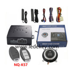 Universal Car Alarm NQ-K57，auto start stop keyless entry system engine start alarm system ,PKE Smart Sensor Mobile Phone Bluetooth Car Control Anti-theft