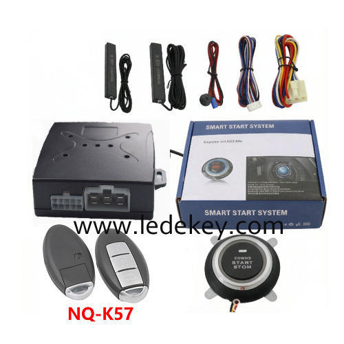 Universal Car Alarm NQ-K57，auto start stop keyless entry system engine start alarm system ,PKE Smart Sensor Mobile Phone Bluetooth Car Control Anti-theft