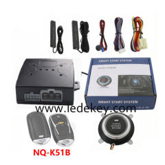 Universal Car Alarm NQ-K51B，auto start stop keyless entry system engine start alarm system ,PKE Smart Sensor Mobile Phone Bluetooth Car Control Anti-theft