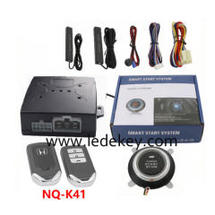 Universal Car Alarm NQ-K41，auto start stop keyless entry system engine start alarm system ,PKE Smart Sensor Mobile Phone Bluetooth Car Control Anti-theft