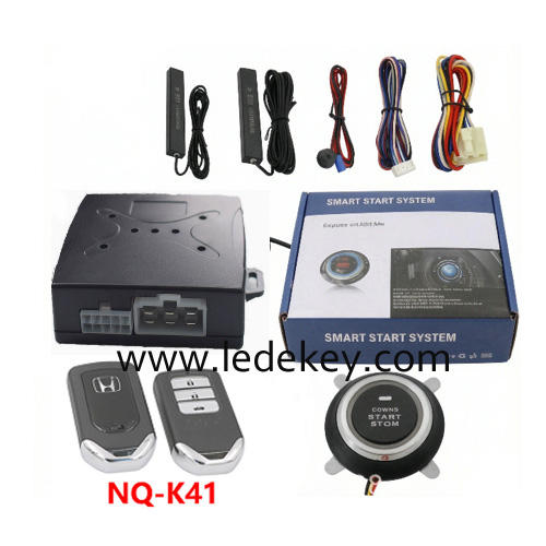 Universal Car Alarm NQ-K41，auto start stop keyless entry system engine start alarm system ,PKE Smart Sensor Mobile Phone Bluetooth Car Control Anti-theft