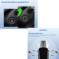 Universal Car Alarm NQ-K72，auto start stop keyless entry system engine start alarm system ,PKE Smart Sensor Mobile Phone Bluetooth Car Control Anti-theft