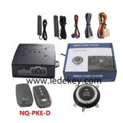Universal Car Alarm NQ-PKE-D，auto start stop keyless entry system engine start alarm system ,PKE Smart Sensor Mobile Phone Bluetooth Car Control Anti-theft