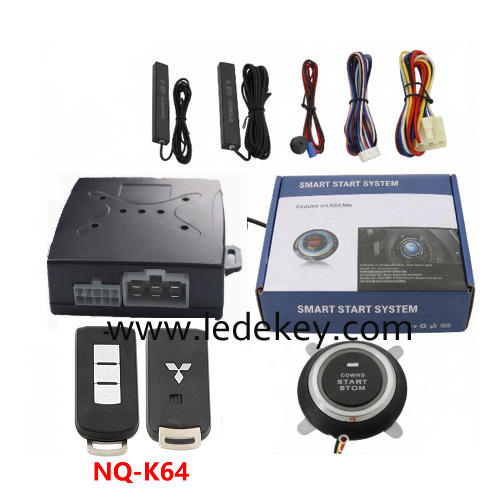 Universal Car Alarm NQ-K41-4，auto start stop keyless entry system engine start alarm system ,PKE Smart Sensor Mobile Phone Bluetooth Car Control Anti-theft