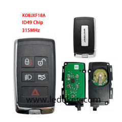 For Jaguar 5 button remote key 315mhz ID49 chip FCC KOBJXF18A For Land Rover Velar Range Discovery Jaguar 2018+