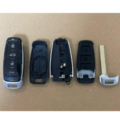 3 button Audi A6 C8 A7 A8 Q8 2017+ remote key shell replacement （smooth shiny surface）