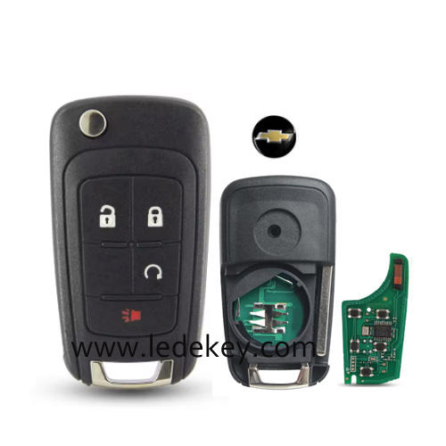 For Chevrolet 3+1 button remote key with 433mhz id46 chip