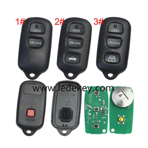For Toyota remote key with 314/315mhz FCC:GQ43VT14T， Please choose model
