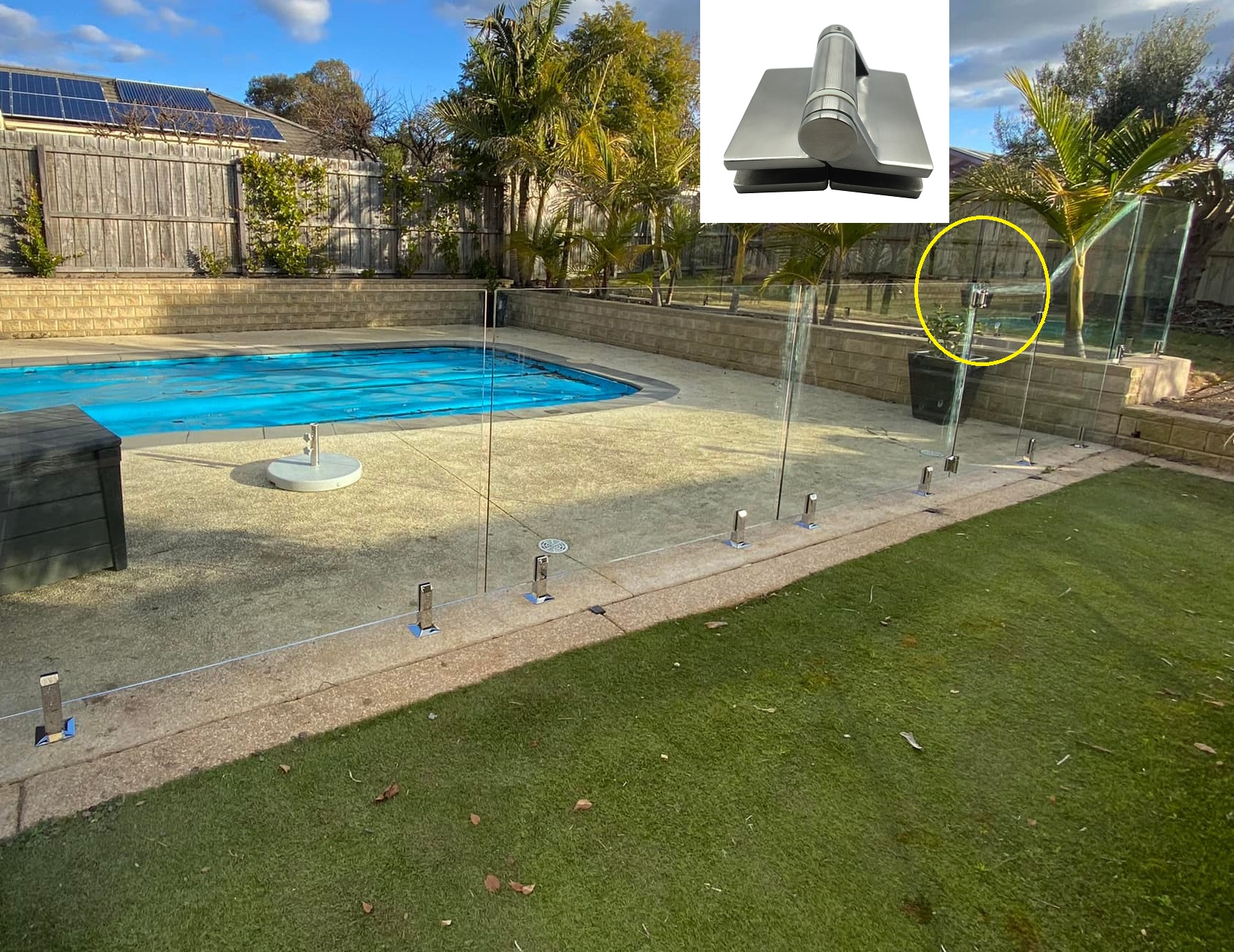 Glass Pool Fencing Spring Loaded Gate Hinges