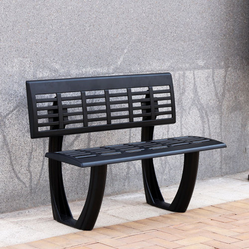Luxury aluminum bench furniture metal wpc wooden benches seat garden patio outdoor park benches