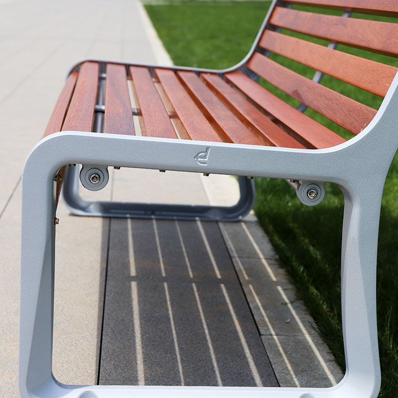 Outdoor Solid Wood Patio Bench for Garden,Garden Benches with Aluminum