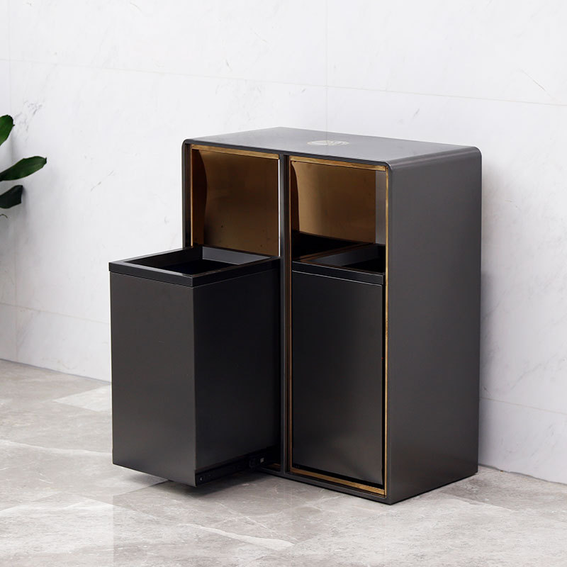 Garbage Cans Double Recycling Bin