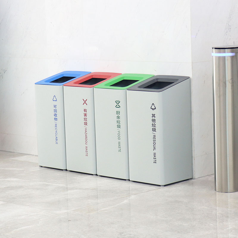 Indoor Office Commercial Metal Trash Can