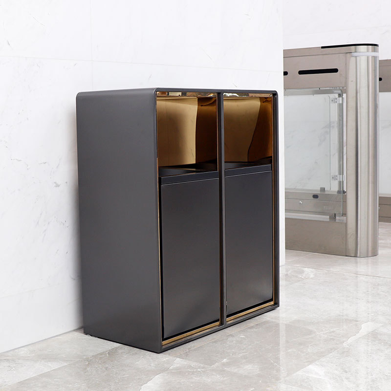 Garbage Cans Double Recycling Bin