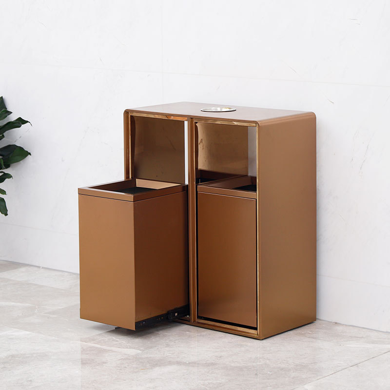 Garbage Cans Double Recycling Bin