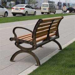 Outdoor Weather Resistant Metal Patio Bench for Public Area