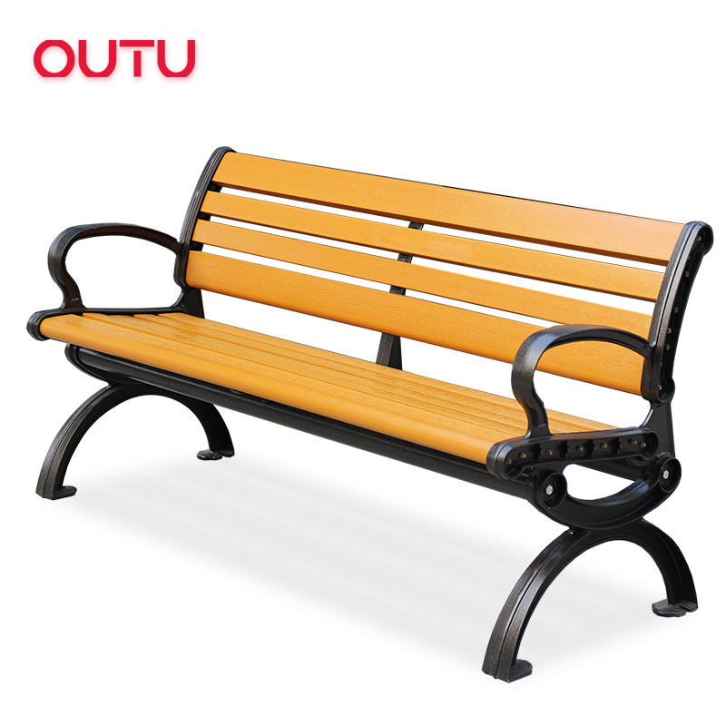 Outdoor Weather Resistant Metal Patio Bench for Public Area,Garden