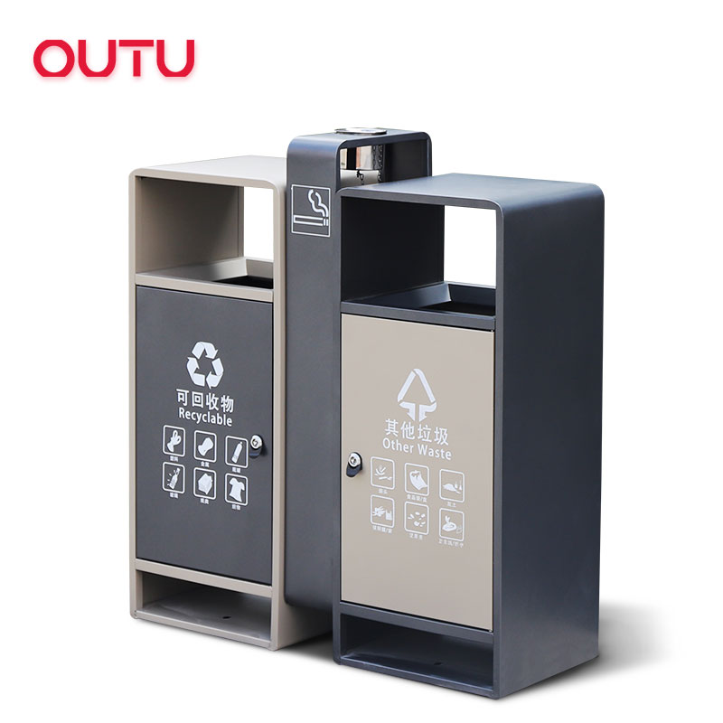 Stainless Steel Double Recycling Bin