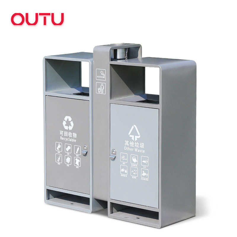Stainless Steel Double Recycling Bin