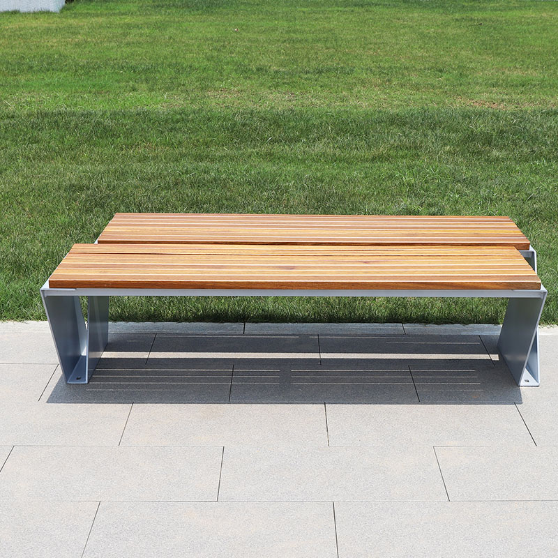 Long Wooden Sitting Leisure Bench For Outdoor