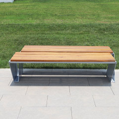 Long Wooden Sitting Leisure Bench For Outdoor