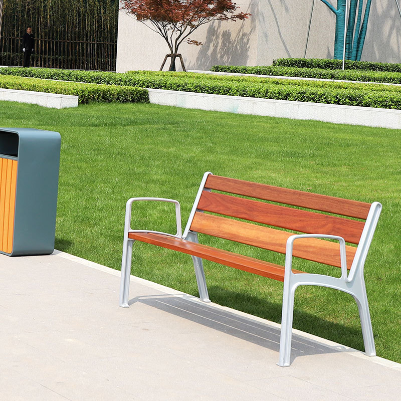 Knockdown Design Wooden Patio Bench Garden Seats With Handle
