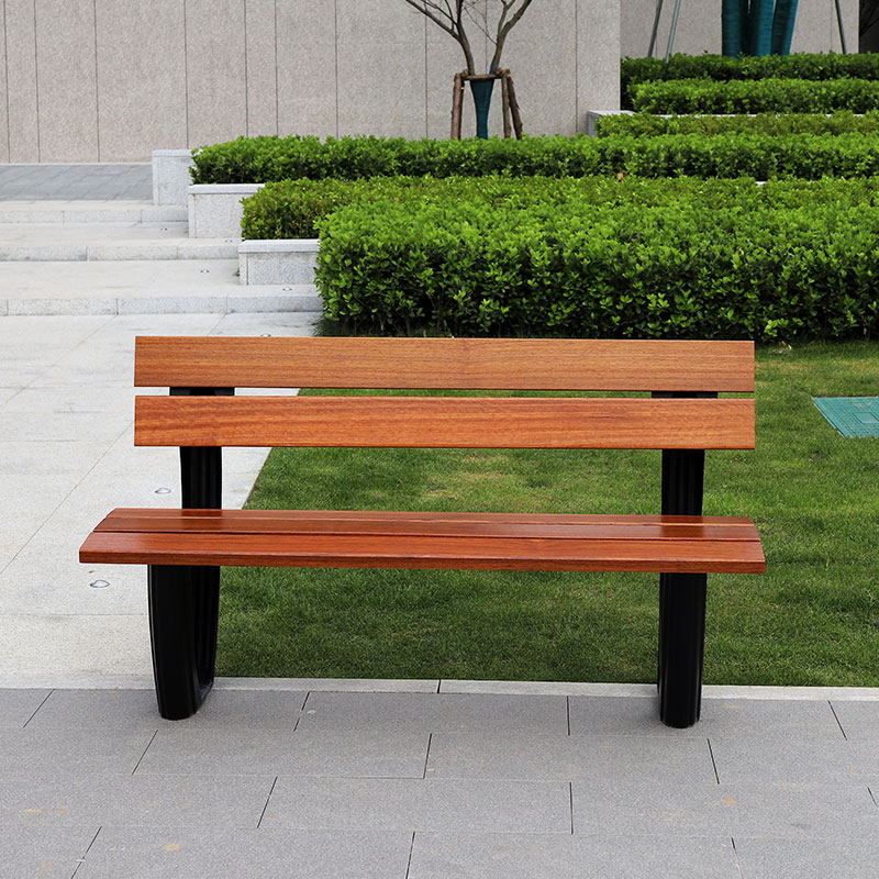 Modern Urban furniture Wooden Bench Seat,Garden Benches with Aluminum Frame