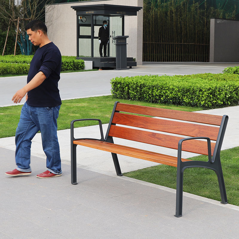Knockdown Design Wooden Patio Bench Garden Seats With Handle