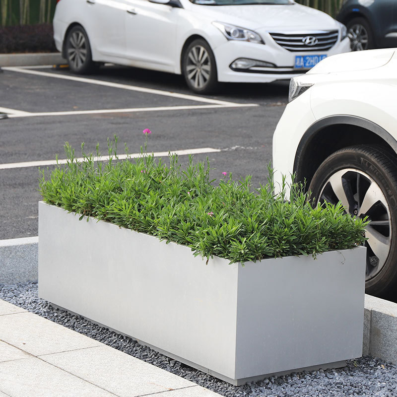 Outdoor Large Square Metal Planter Box